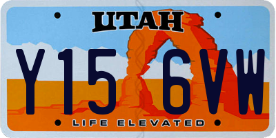 UT license plate Y156VW