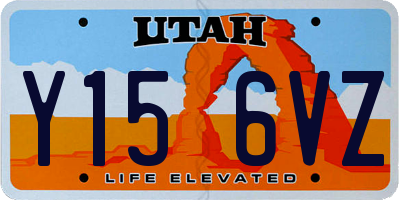 UT license plate Y156VZ