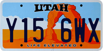 UT license plate Y156WX