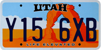 UT license plate Y156XB