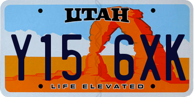UT license plate Y156XK