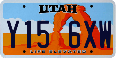 UT license plate Y156XW