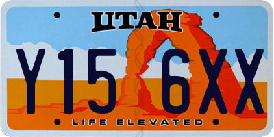 UT license plate Y156XX