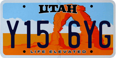UT license plate Y156YG