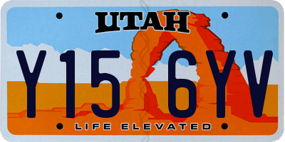 UT license plate Y156YV