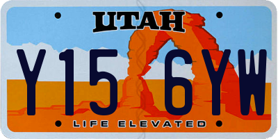 UT license plate Y156YW