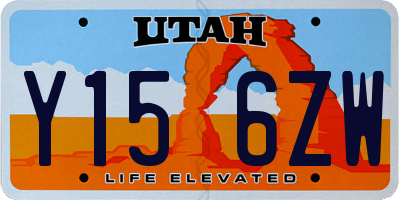 UT license plate Y156ZW