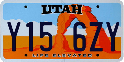 UT license plate Y156ZY
