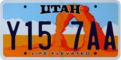 UT license plate Y157AA