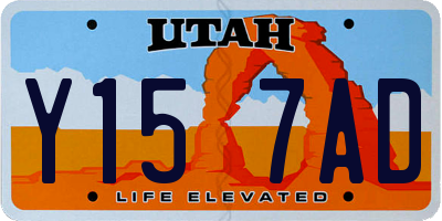UT license plate Y157AD