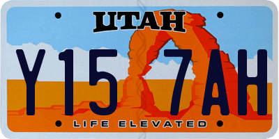 UT license plate Y157AH