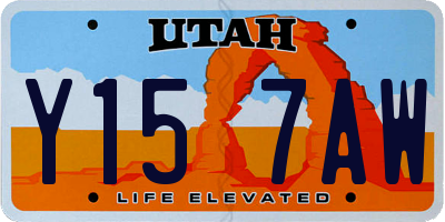 UT license plate Y157AW
