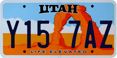 UT license plate Y157AZ