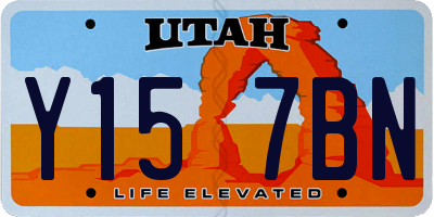 UT license plate Y157BN