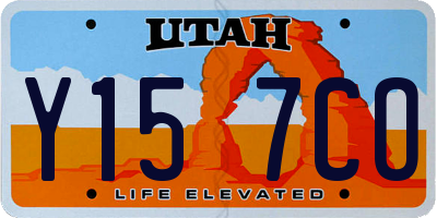 UT license plate Y157CO