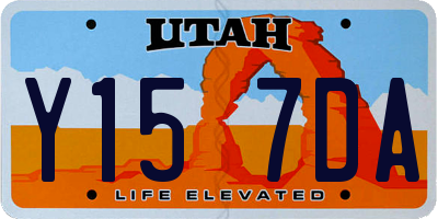 UT license plate Y157DA