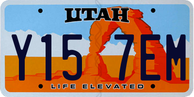 UT license plate Y157EM