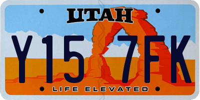 UT license plate Y157FK