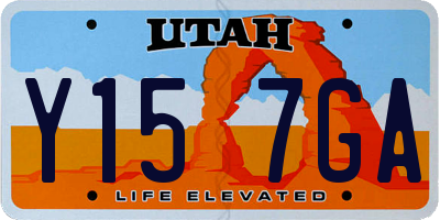 UT license plate Y157GA
