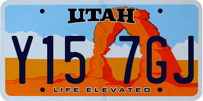 UT license plate Y157GJ