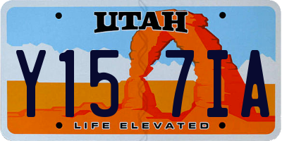 UT license plate Y157IA