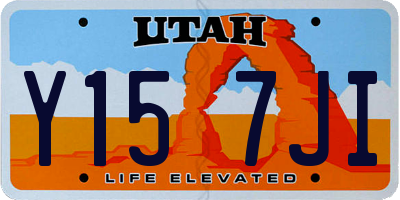 UT license plate Y157JI