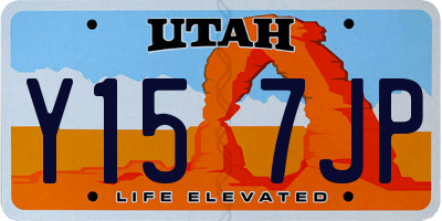UT license plate Y157JP