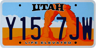 UT license plate Y157JW