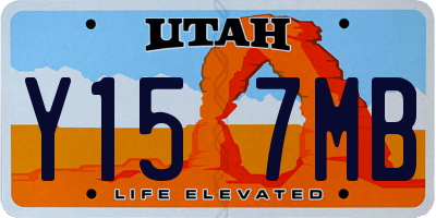 UT license plate Y157MB