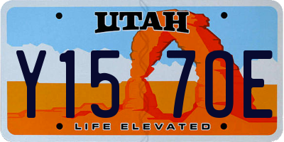 UT license plate Y157OE