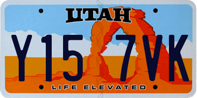 UT license plate Y157VK