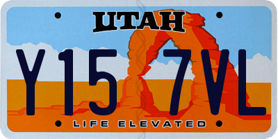 UT license plate Y157VL