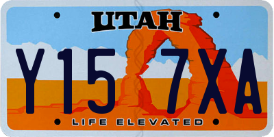 UT license plate Y157XA