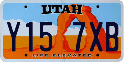 UT license plate Y157XB