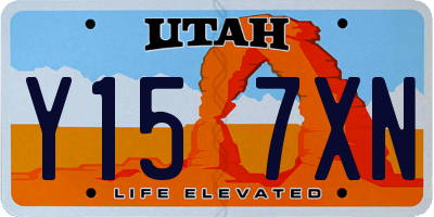 UT license plate Y157XN