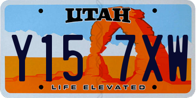UT license plate Y157XW