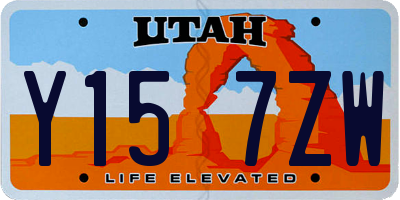 UT license plate Y157ZW