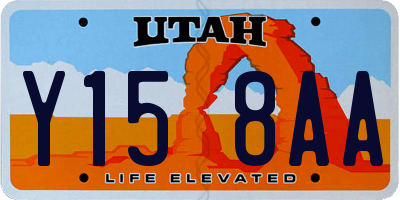 UT license plate Y158AA