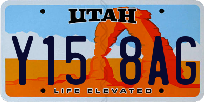 UT license plate Y158AG