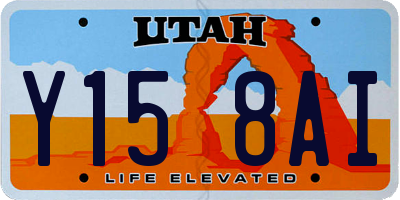 UT license plate Y158AI