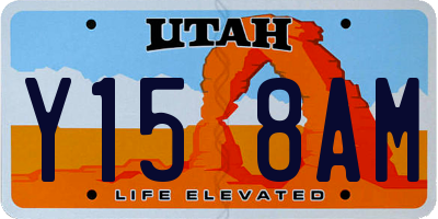 UT license plate Y158AM