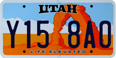 UT license plate Y158AO
