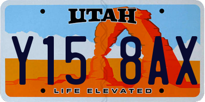 UT license plate Y158AX