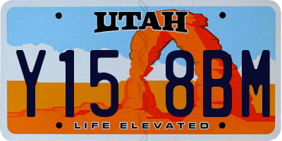 UT license plate Y158BM