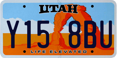 UT license plate Y158BU