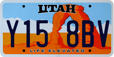 UT license plate Y158BV