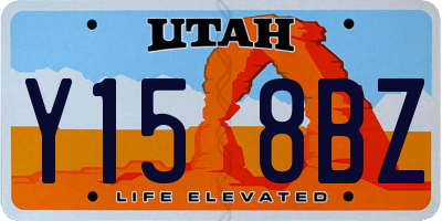 UT license plate Y158BZ