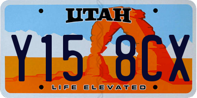 UT license plate Y158CX