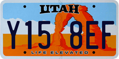 UT license plate Y158EF