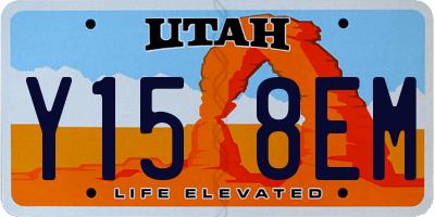 UT license plate Y158EM